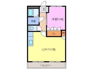 東条 徒歩3分 2階の物件間取画像